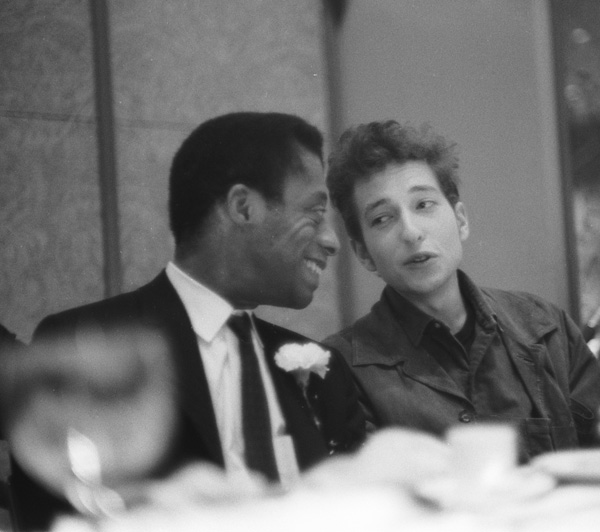 James Baldwin and Bob Dylan at the 