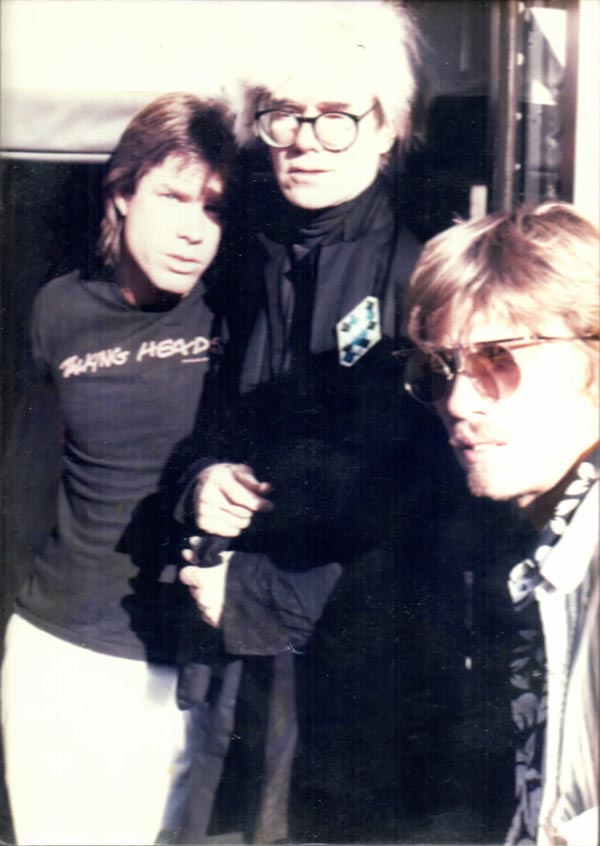 Chris Murray, Andy Warhol, and Chris Makos.