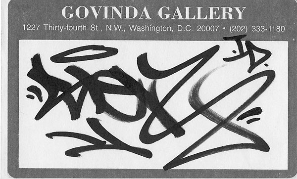 The Original Sticker Tagged for Govinda's Invitation to Graffiti