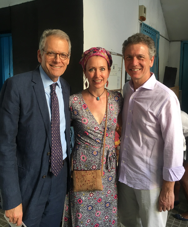 Jeffrey DeLuarentis, Carlotta Hester and Andrew Umhau at the opening of Ted Russell's exhibition at Fototeca de Cuba.