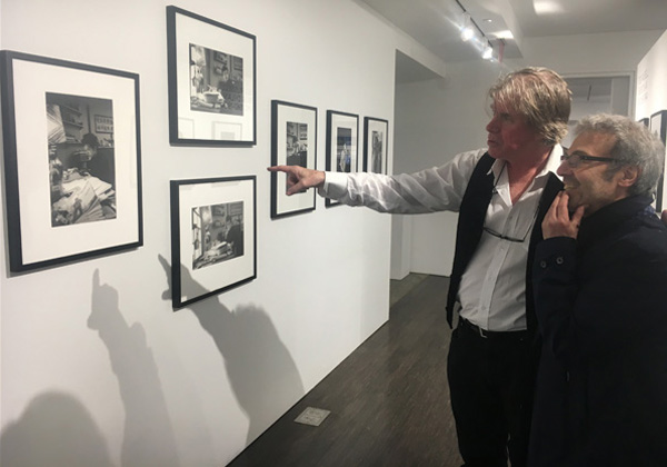 Claude Gassian and Chris Murray at Ted Russell's exhibition at Steven Kasher Gallery.