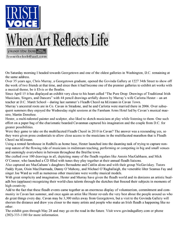 The Pure Drop reviewed in The Irish Voice