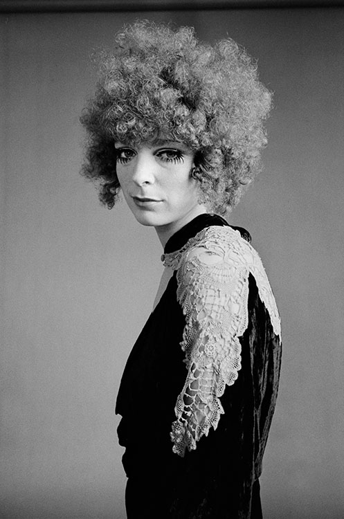 Groupie Karen Seltenrich photographed at Belvedere Street Studio in San Francisco, CA, November 1968. This portrait was used as the front cover image of the Rolling Stone magazine's groupie issue No.27, published on February 15th, 1969.